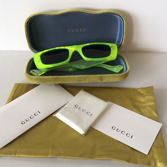 Gucci Accessories - 🍒HР🍒Gucci core 52mm neon yellow sunglasses